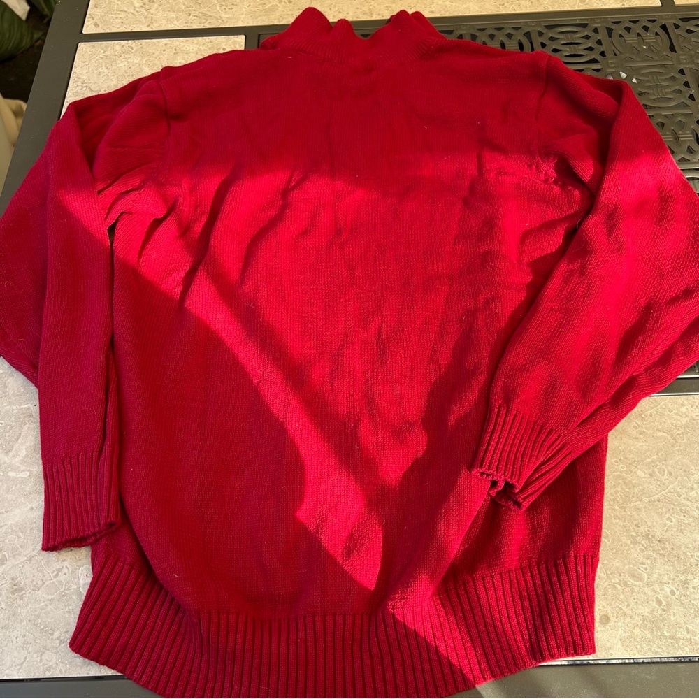 Red Oscar de la renta large men’s sweater